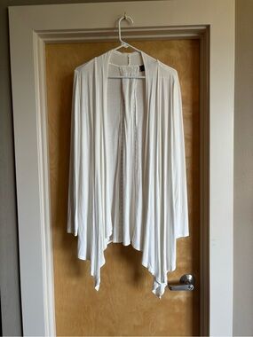 Strazzi (Maurices) Lace Back Waterfall Open Front Cardigan, Size L